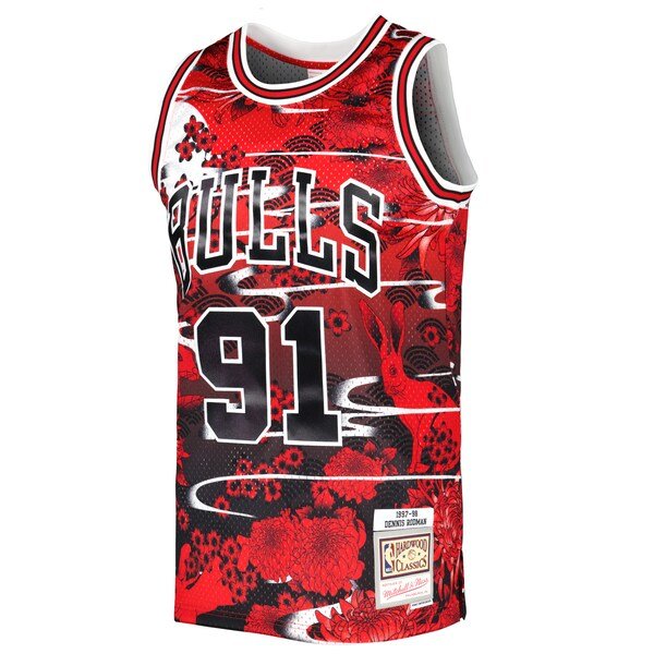 Dennis Rodman Chicago Bulls 1997/98 Hardwood Classics Lunar New Year Swingman Jersey - Red