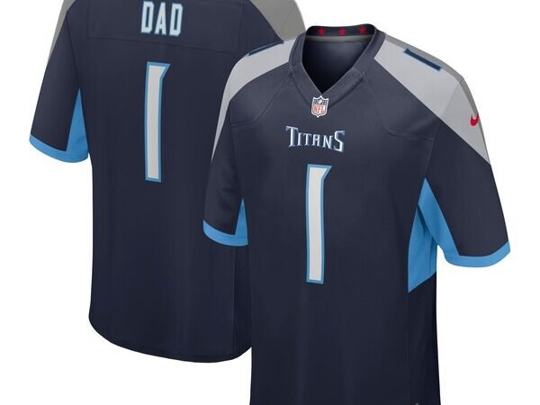 Number 1 Dad Tennessee Titans Nike Game Jersey - Navy