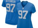 Aidan Hutchinson Detroit Lions Nike Women's Player Jersey - Blue/Silver