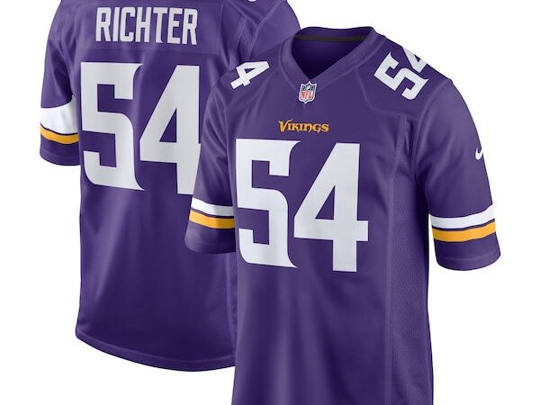 Bo Richter Minnesota Vikings Nike Team Game Jersey -  Purple