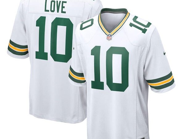 Jordan Love Green Bay Packers Nike  Game Jersey - White/Green