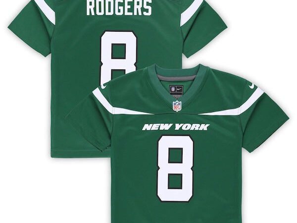 Aaron Rodgers New York Jets Nike Preschool Game Jersey - Gotham Green/White