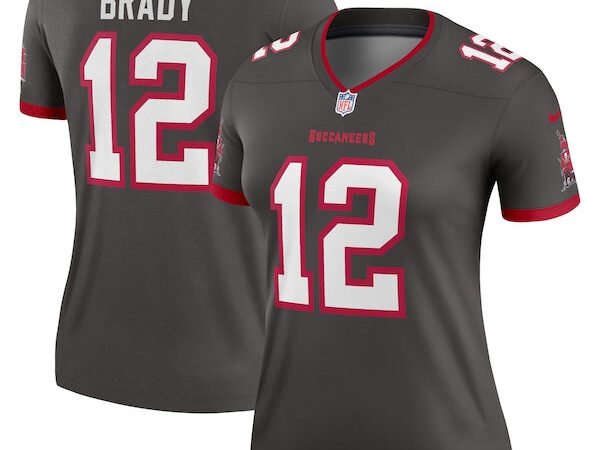 Tom Brady Tampa Bay Buccaneers Nike Women's Alternate Legend Jersey - Pewter/Red
