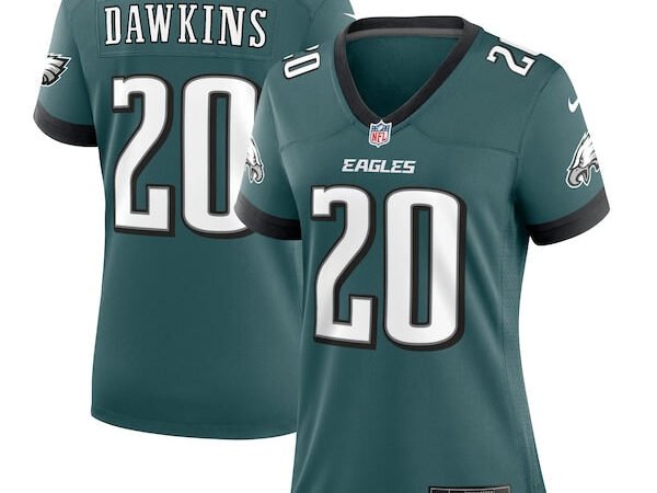 Brian Dawkins Philadelphia Eagles Nike Women's Retired Player Game Jersey - Midnight Green/Black