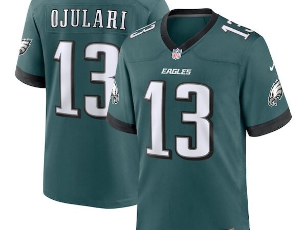 Azeez Ojulari Philadelphia Eagles Nike Team Game Jersey - Midnight Green