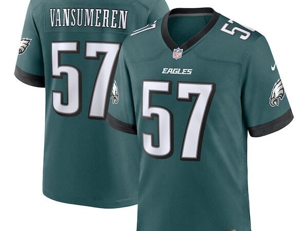 Ben VanSumeren Philadelphia Eagles Nike Team Game Jersey - Midnight Green