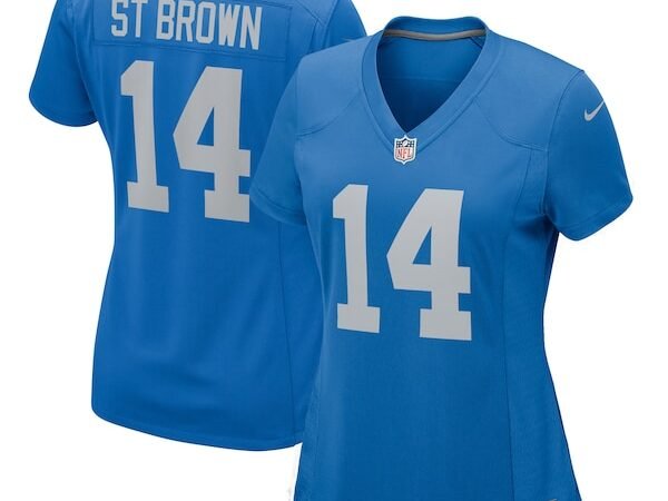 Amon-Ra St. Brown Detroit Lions Nike Women's Player Game Jersey - Blue