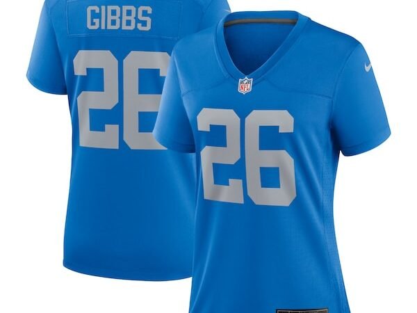 Jahmyr Gibbs Detroit Lions Nike Women's Alternate Game Jersey - Blue