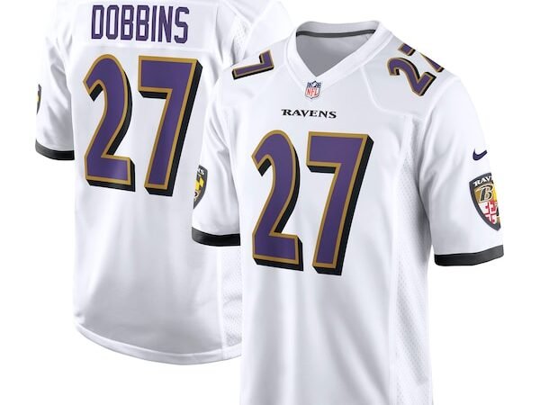 J.K. Dobbins Baltimore Ravens Nike Away Game Player Jersey - White