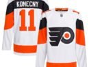 Travis Konecny Philadelphia Flyers adidas 2024 NHL Stadium Series Primegreen Authentic Player Jersey – White
