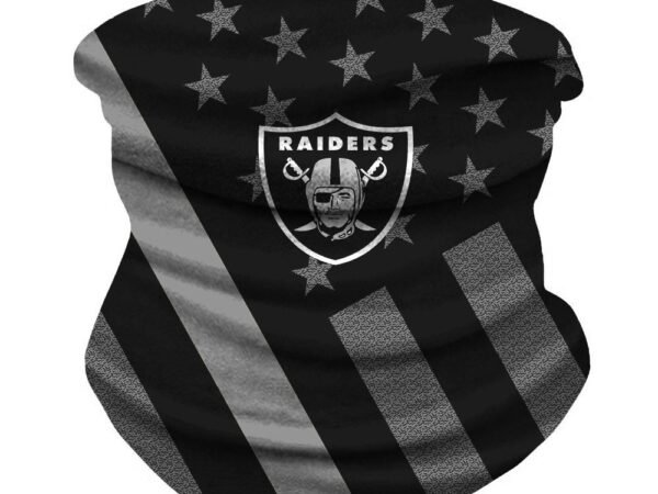 LAS VEGAS RAIDERS & AMERICAN FLAG FACE MASK BANDANAS