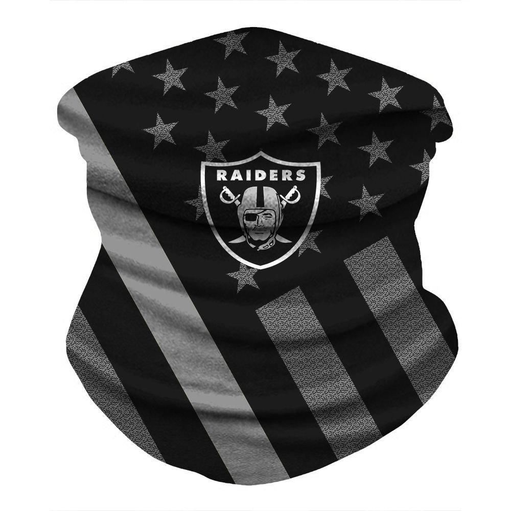 LAS VEGAS RAIDERS & AMERICAN FLAG FACE MASK BANDANAS