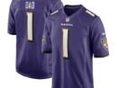 Number 1 Dad Baltimore Ravens Nike Game Jersey - Purple