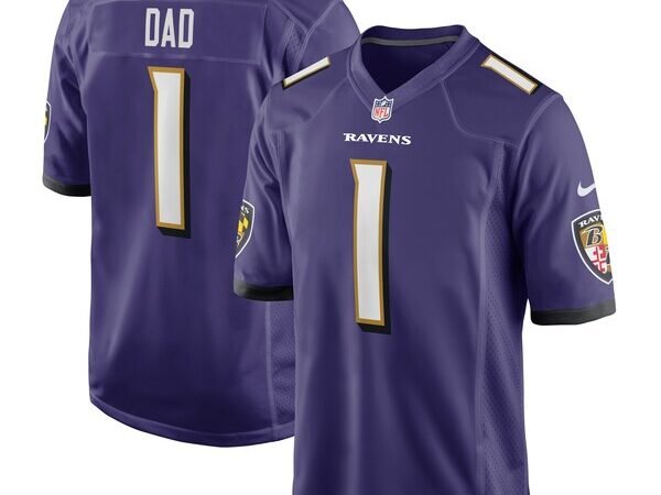 Number 1 Dad Baltimore Ravens Nike Game Jersey - Purple