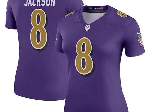 Lamar Jackson Baltimore Ravens Nike Women's Color Rush Legend Player Jersey - Purple