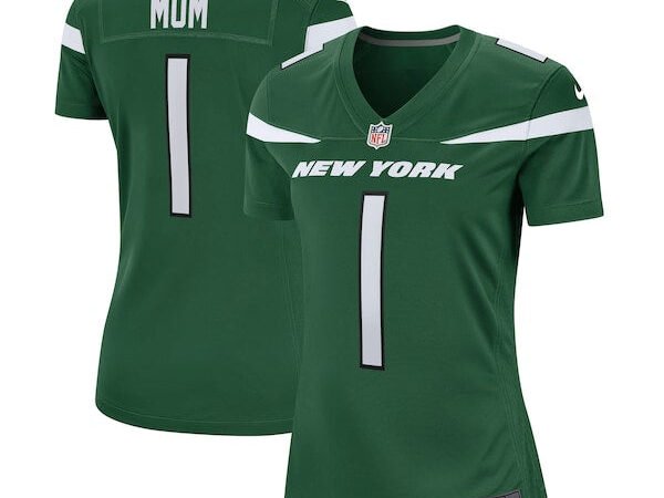 Number 1 Mom New York Jets Nike Women's Game Jersey - Gotham Green
