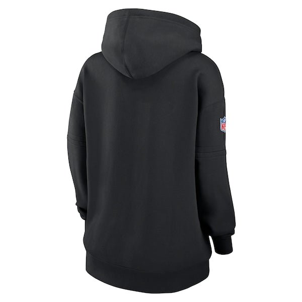 Detroit Lions Nike Women's 2024 NFL Crucial Catch Club Pullover Hoodie - Black