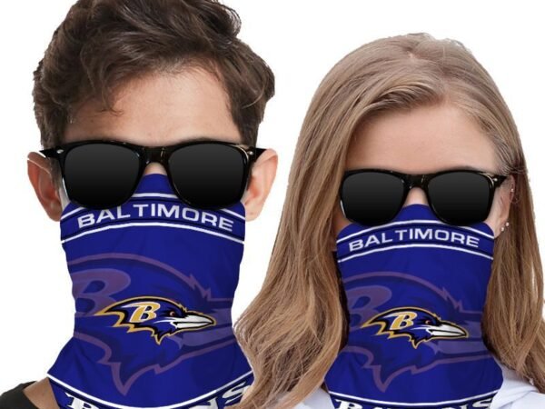 RAVENS FACE MASK BANDANAS