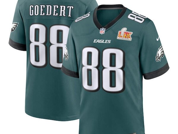 Dallas Goedert Philadelphia Eagles Nike Super Bowl LIX Game Player Jersey - Midnight Green