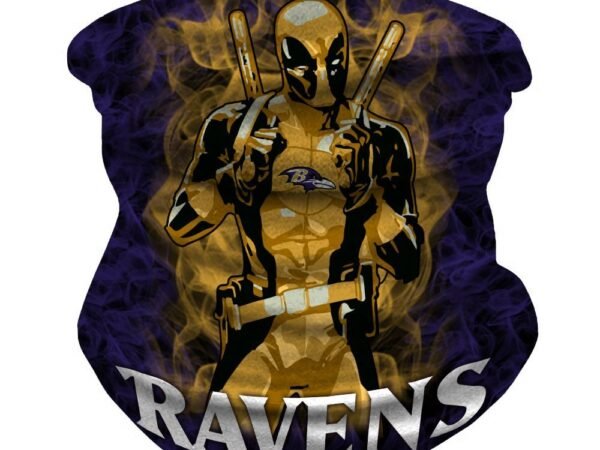 BALTIMORE RAVENS & DEADPOOL FACE MASK BANDANAS