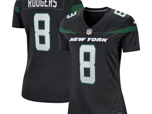 Aaron Rodgers New York Jets Nike Women's Player Jersey - Black/Green/White
