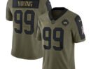 Chase Young Washington Football Team Nike 2021 Salute To Service Limited Player Jersey - Olive