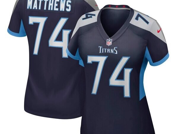 Bruce Matthews Tennessee Titans Nike Women's Retired Player Jersey - Navy/Light Blue