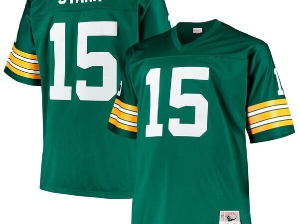 Bart Starr Green Bay Packers Big & Tall 1968 Retired Player Replica Jersey - Green