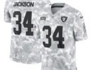 Bo Jackson Las Vegas Raiders Nike 2024 Salute to Service Retired Player Limited Jersey - Arctic Camo