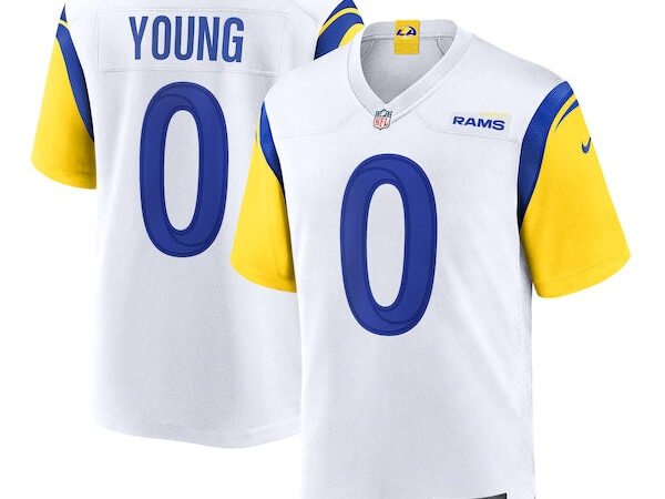Byron Young Los Angeles Rams Nike Team Game Jersey -  White/Royal