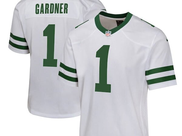 Ahmad Sauce Gardner New York Jets Nike Youth Game Jersey - Legacy White/Black/Green