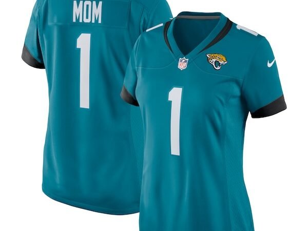 Number 1 Mom Jacksonville Jaguars Nike Women's Game Jersey - Teal