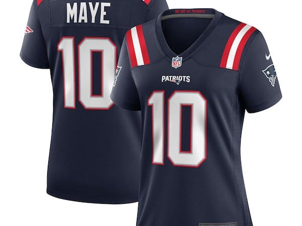 Drake Maye New England Patriots Nike Women's 2024 NFL Draft First Round Pick Player Game Jersey - Navy