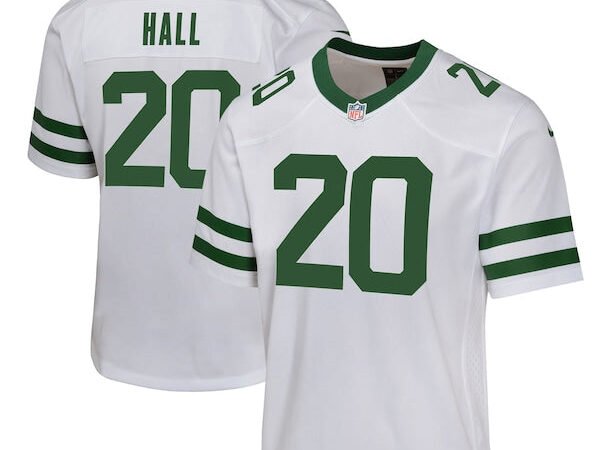 Breece Hall New York Jets Nike Youth Game Jersey - Legacy White/Black/Green