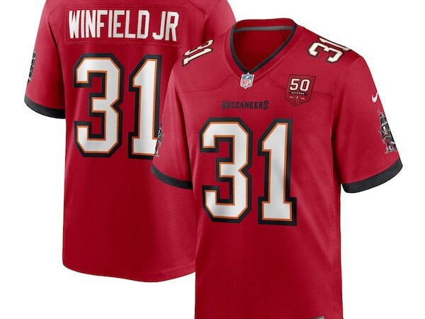 Antoine Winfield Jr. Tampa Bay Buccaneers Nike 50th Season Team Game Jersey - Red