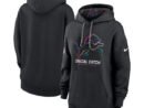 Detroit Lions Nike Women's 2024 NFL Crucial Catch Club Pullover Hoodie - Black