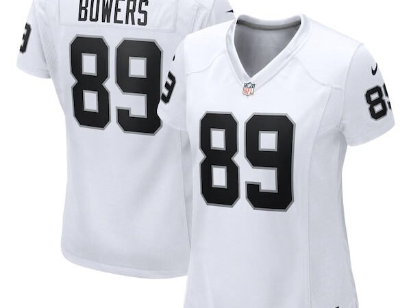 Brock Bowers Las Vegas Raiders Nike Women's Game Jersey - White/Black
