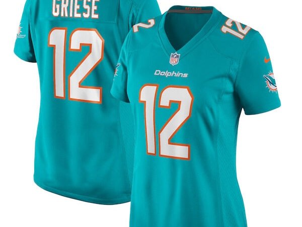 Bob Griese Miami Dolphins Nike Women's Game Retired Player Jersey - Aqua/White