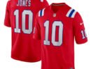Mac Jones New England Patriots Nike Game Jersey - Red/Navy/White
