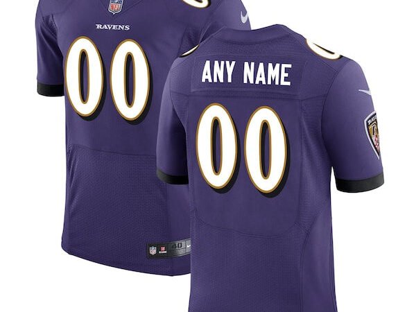 Baltimore Ravens Nike Speed Machine Custom Elite Jersey - Purple