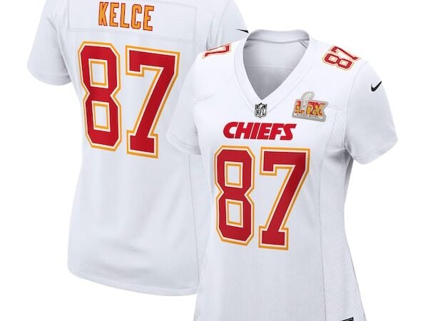 Travis Kelce Kansas City Chiefs Nike Women's Super Bowl LIX Fashion Game Jersey - Tundra White