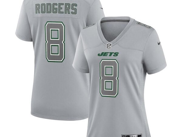 Aaron Rodgers New York Jets Nike Women's Atmosphere Fashion Game Jersey - Heather Gray