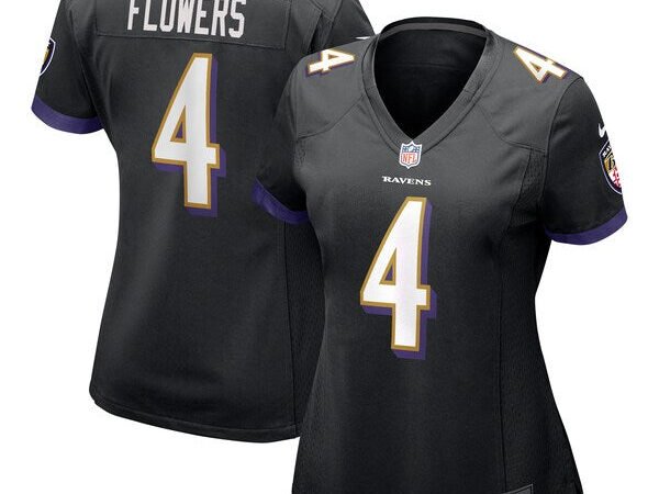 Zay Flowers Baltimore Ravens Nike Women's Team Game Jersey - Black/Purple