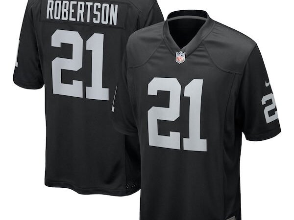 Amik Robertson Las Vegas Raiders Nike Team Game Jersey - Black