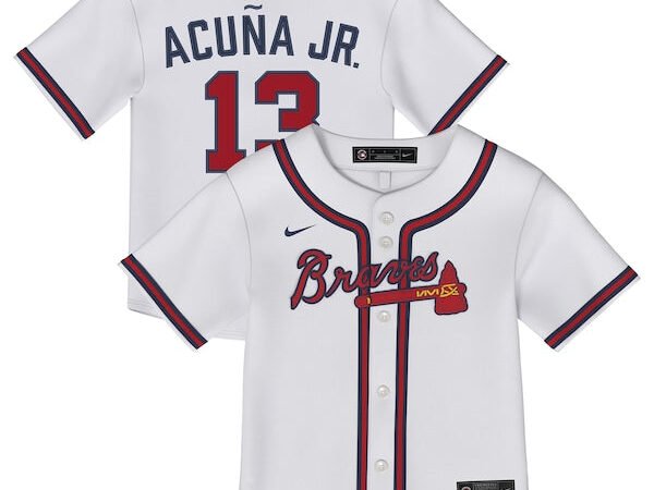 Ronald Acuña Jr. Atlanta Braves Nike Toddler Replica 2.0 Player Jersey - White