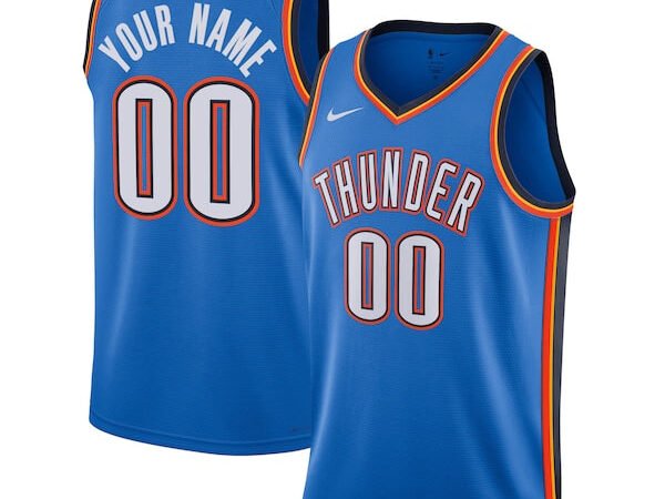 Oklahoma City Thunder Nike Unisex Swingman Custom Jersey Blue - Icon Edition