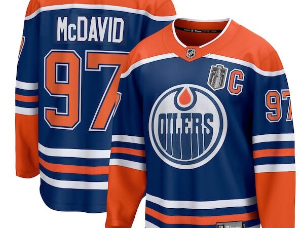 Connor McDavid Edmonton Oilers 2025 Stanley Cup Final Home Breakaway Jersey - Royal