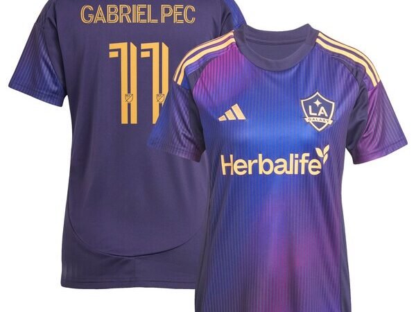 Gabriel Pec LA Galaxy adidas Women's 2025 RIZON Replica Player Jersey - Navy
