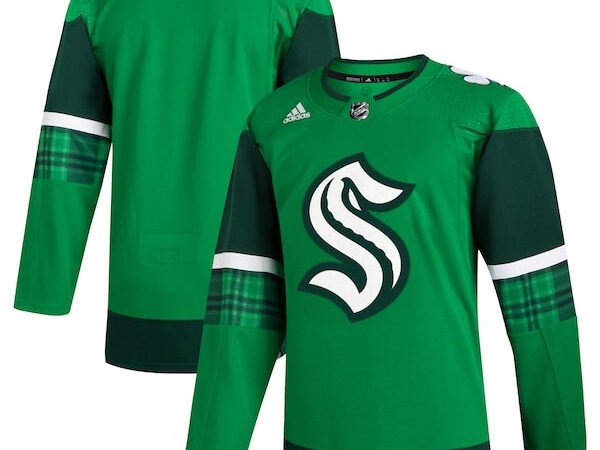 Seattle Kraken adidas 2023 St. Patrick's Day Primegreen Authentic Jersey - Kelly Green