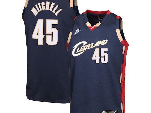 Youth Cleveland Cavaliers Donovan Mitchell Nike Navy Swingman Jersey - Classic Edition